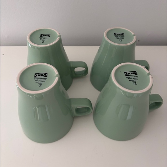 Ikea Sea Foam Green Set of 4 Mugs - Picture 3 of 5